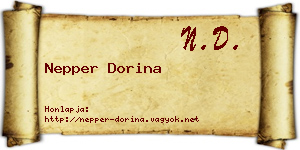 Nepper Dorina névjegykártya
